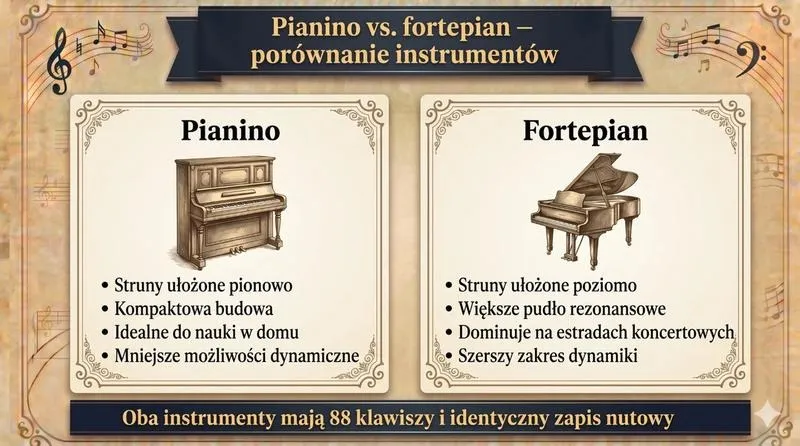 Co gramy na fortepianie, a co na pianinie? Odkrywamy różnice w repertuarze