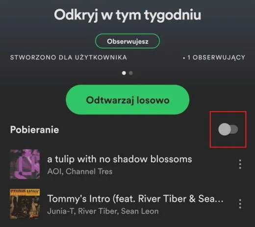Zarządzanie pamięcią Spotify